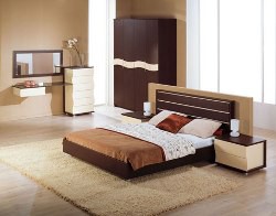 Дизайн интерьера. Спальня в коричневом цвете
