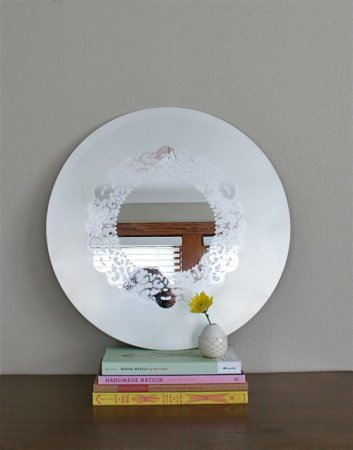 Декорирование круглого зеркала - мастер-класс